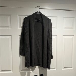 Full Tilt Charcoal Open Front Cardigan